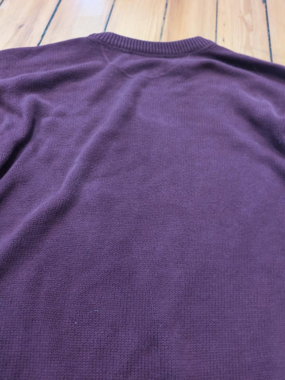 Eddie Bauer Burgundy Pullover 90s Crewneck Sweater - Picture 6 of 6